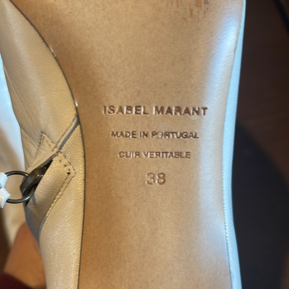 Isabel Marant White Pointed-Toe Ankle Boots, EU 38/US 8 - Picture 5 of 7